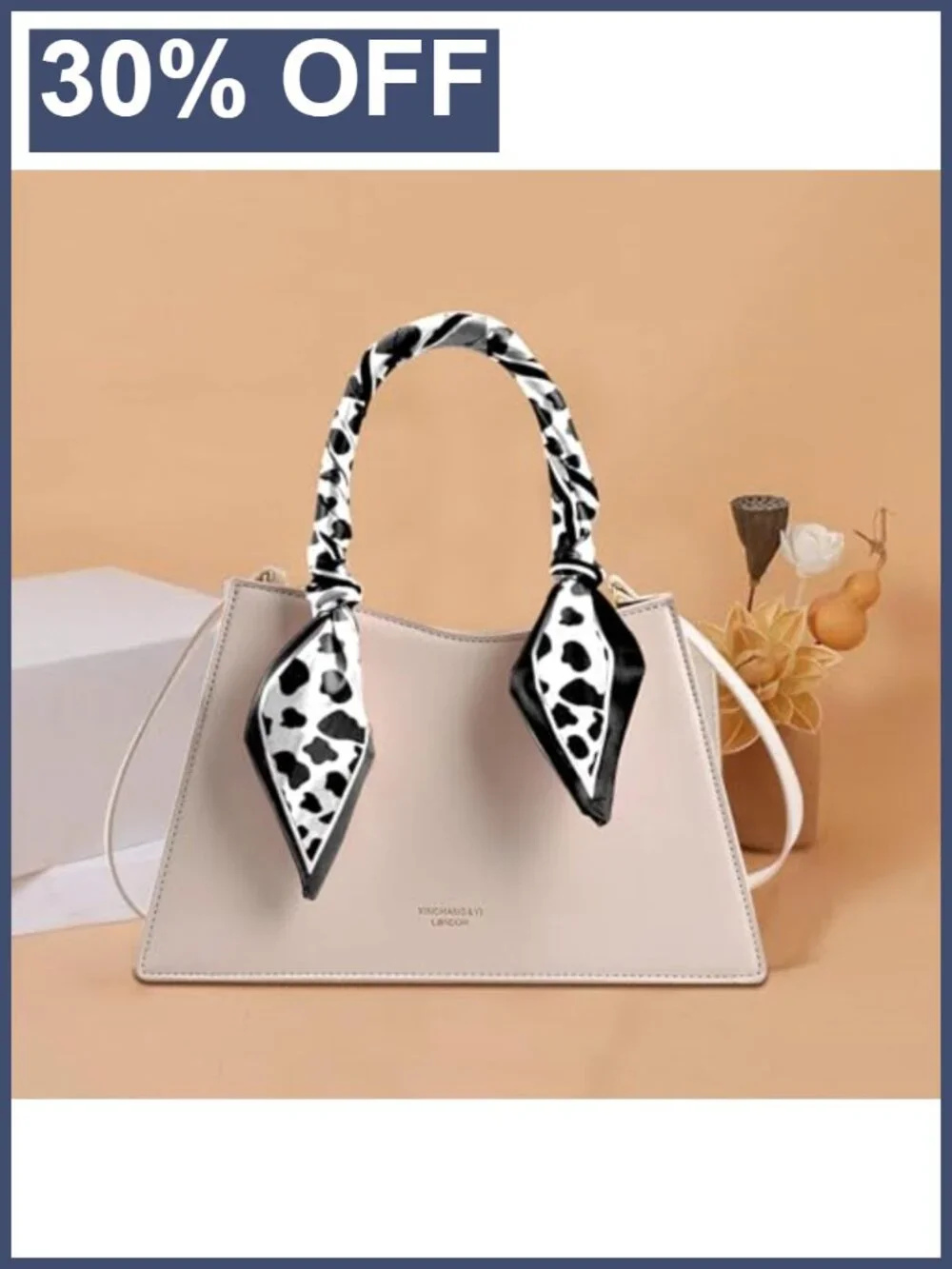 Satin Silk Feeling Long Neck Hair Scarf Handbag Accessory